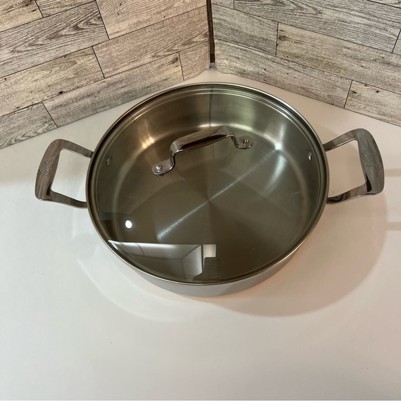 Emeril Stainless Steel Copper Clad 10” Double Handle Skillet with Lid - Picture 2 of 7